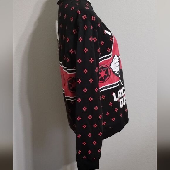 Christmas Sweatshirt Darth Star Wars Size Large Santa Hat! Disney - Picture 5 of 9
